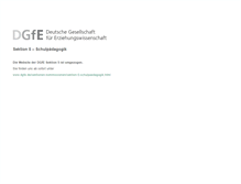 Tablet Screenshot of dgfe-sektion5.de